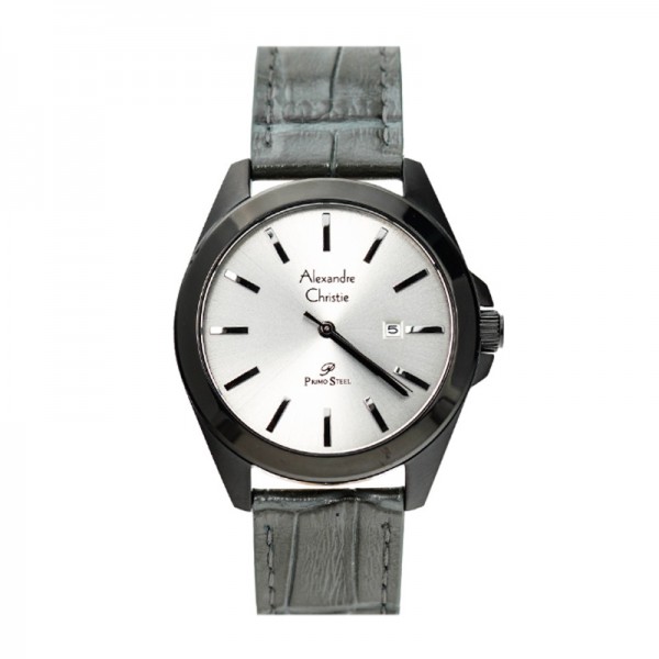 Alexandre Christie AC 1023 Black Grey Leather Lady MDLIPGR